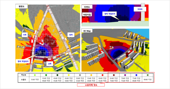 국내최초 공사소음 3D예측 시뮬레이션 자체 개발